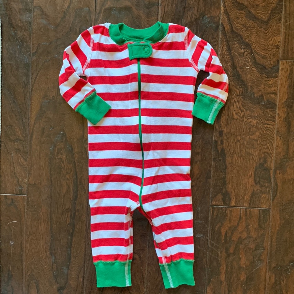 Hanna Andersson red and white stripe pajamas
